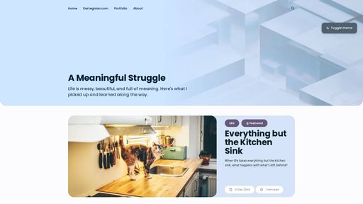 Blog website screenshot